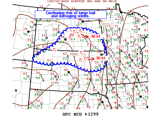 Mesoscale Discussion 1299
