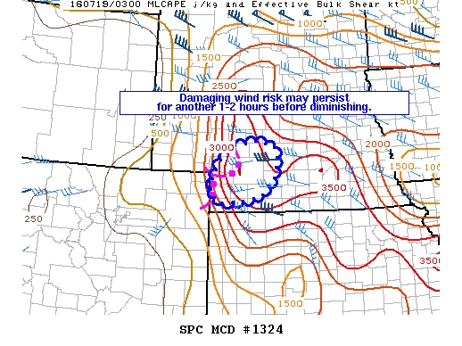 Mesoscale Discussion 1324