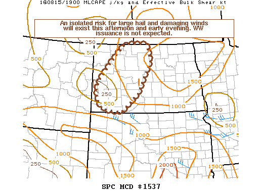 Mesoscale Discussion 1537
