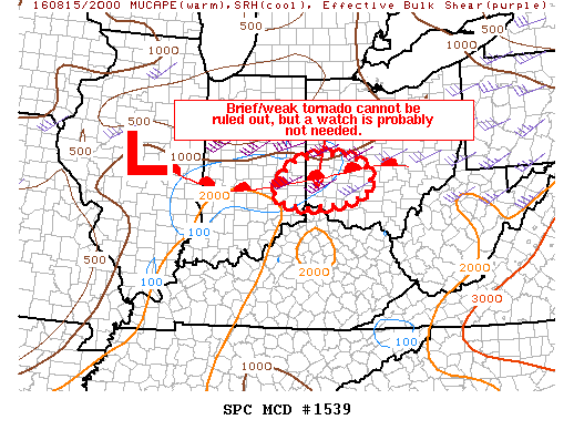Mesoscale Discussion 1539