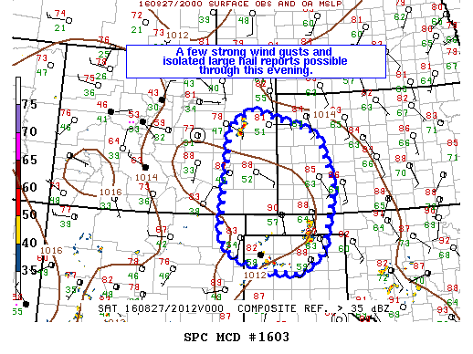 Mesoscale Discussion 1603
