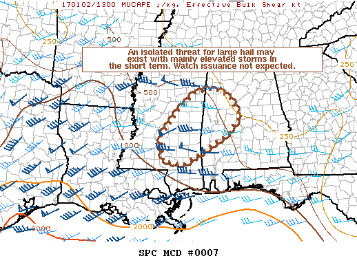 Mesoscale Discussion 7