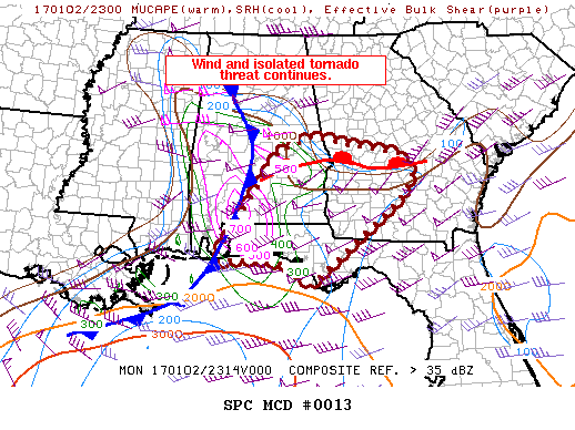 Mesoscale Discussion 13