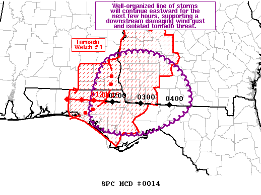 Mesoscale Discussion 14