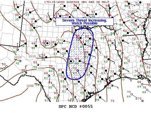 Mesoscale Discussion 55