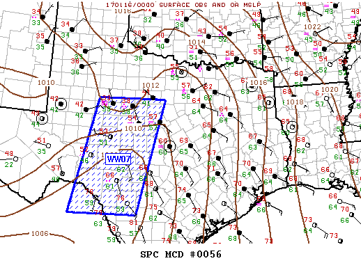 Mesoscale Discussion 56