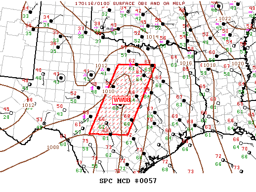 Mesoscale Discussion 57