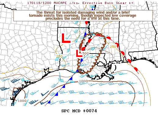 Mesoscale Discussion 74