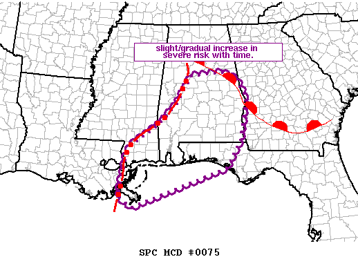 Mesoscale Discussion 75