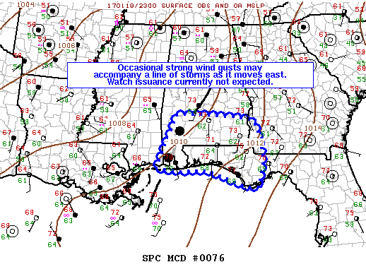 Mesoscale Discussion 76