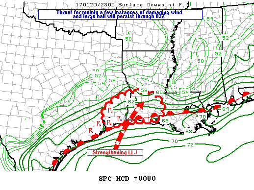 Mesoscale Discussion 80