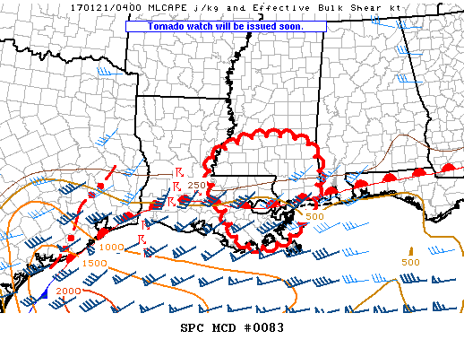 Mesoscale Discussion 83