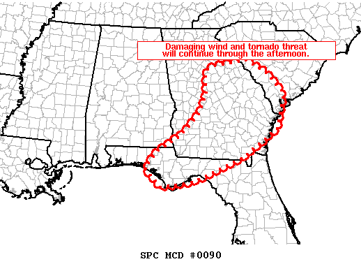 Mesoscale Discussion 90