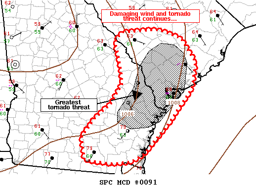 Mesoscale Discussion 91