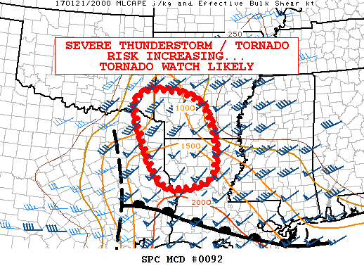 Mesoscale Discussion 92