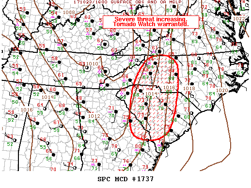 Mesoscale Discussion 1737