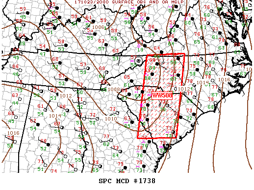 Mesoscale Discussion 1738