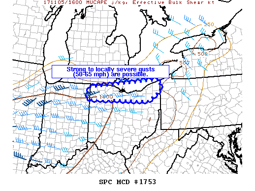 Mesoscale Discussion 1753