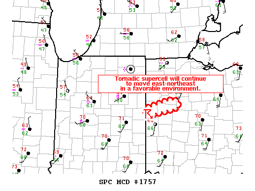 Mesoscale Discussion 1757