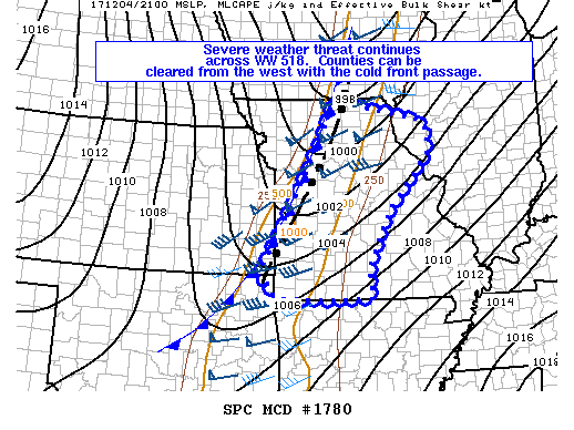 Mesoscale Discussion 1780