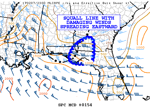 Mesoscale Discussion 154