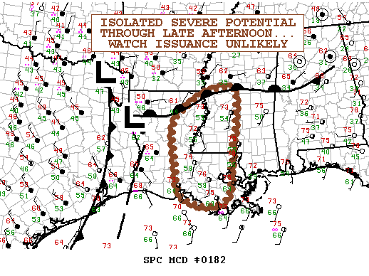 Mesoscale Discussion 182