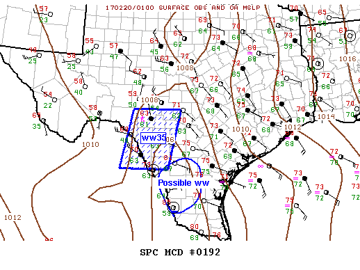 Mesoscale Discussion 192