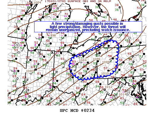 Mesoscale Discussion 234