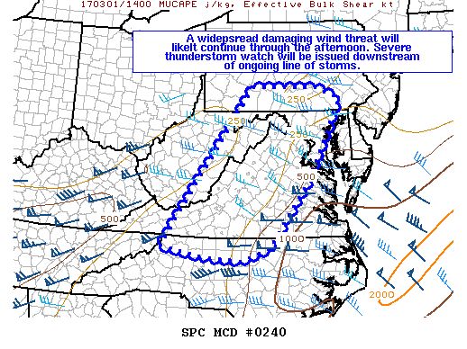 Mesoscale Discussion 240