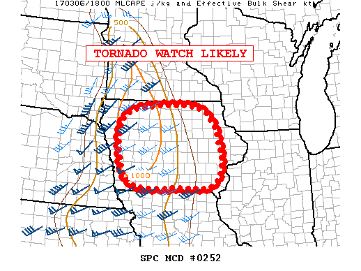 Mesoscale Discussion 252