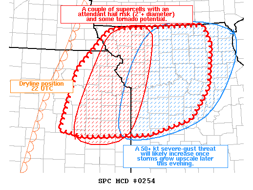 Mesoscale Discussion 254