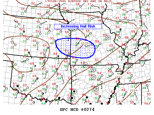 Mesoscale Discussion 274