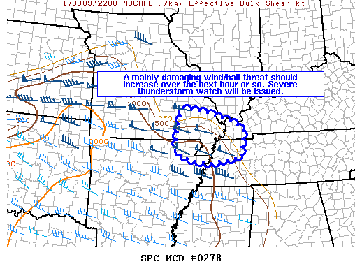 Mesoscale Discussion 278