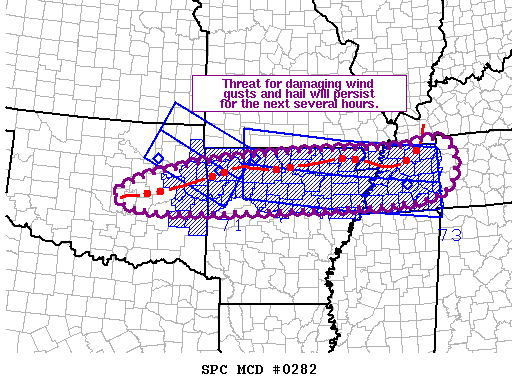 Mesoscale Discussion 282