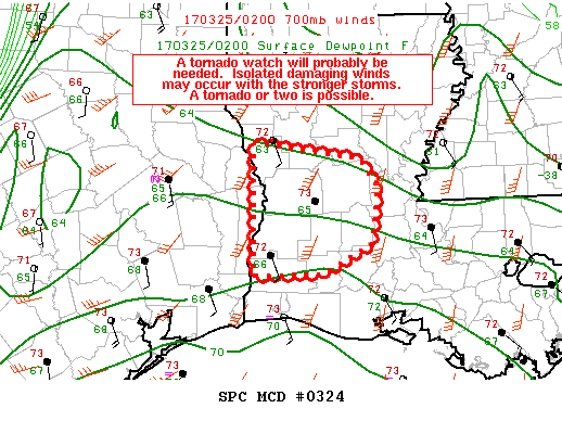 Mesoscale Discussion 324