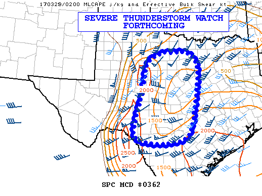 Mesoscale Discussion 362