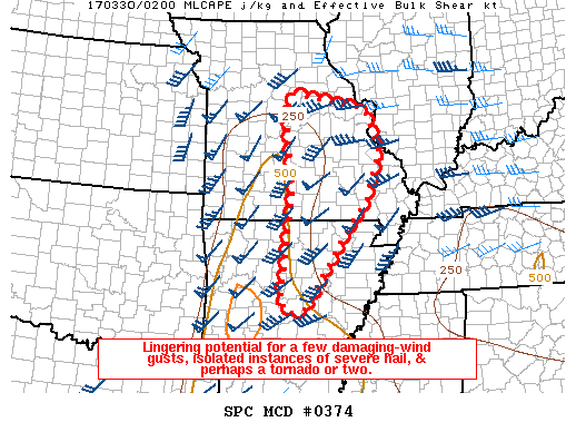 Mesoscale Discussion 374