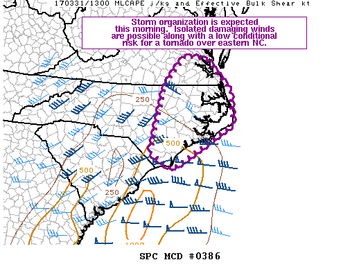 Mesoscale Discussion 386