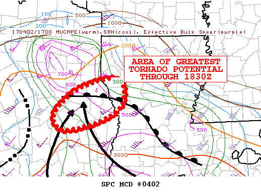 Mesoscale Discussion 402