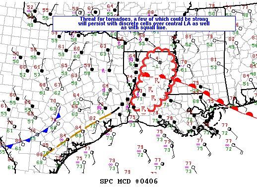 Mesoscale Discussion 406