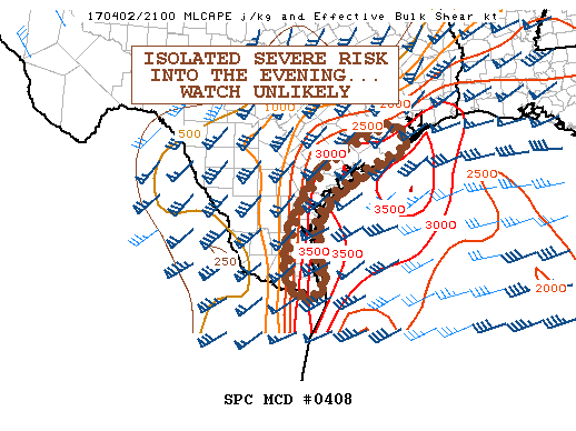 Mesoscale Discussion 408