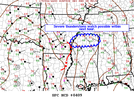 Mesoscale Discussion 409