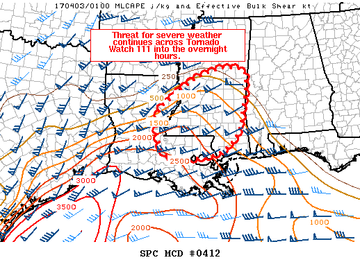 Mesoscale Discussion 412