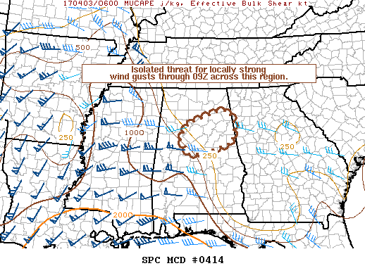 Mesoscale Discussion 414