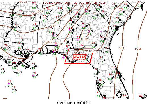 Mesoscale Discussion 421