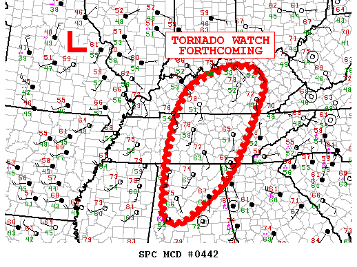 Mesoscale Discussion 442