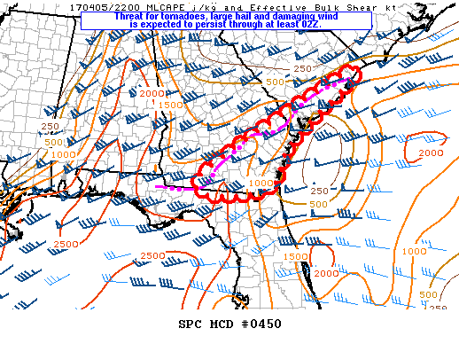 Mesoscale Discussion 450