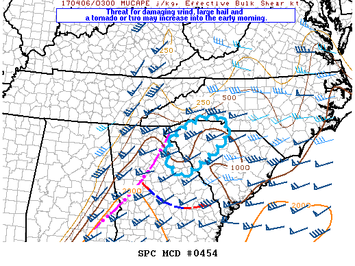 Mesoscale Discussion 454