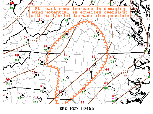 Mesoscale Discussion 455