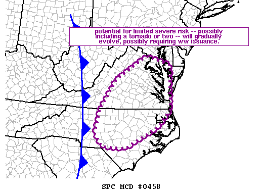 Mesoscale Discussion 458